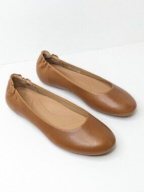 Dansko Mollie Nappa Ballet Flats Luggage Brown Leather Womens 7.5 (EU 37.5)
